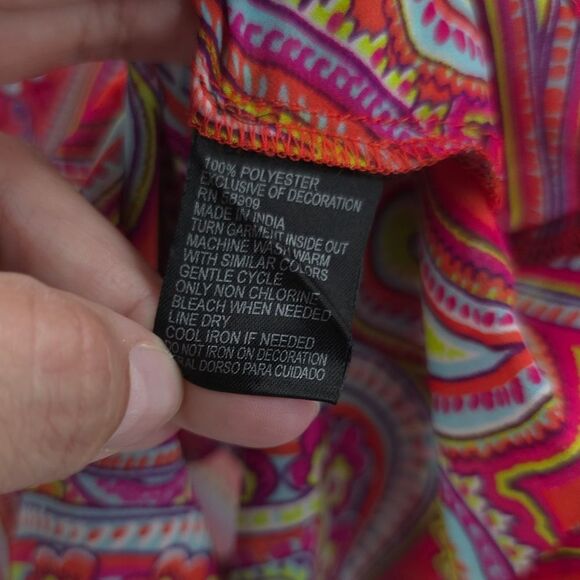 Antonio Melani Beaded Peasant Top Paisley Print Tassels Boho Cinch Waist NWT - Picture 10 of 14